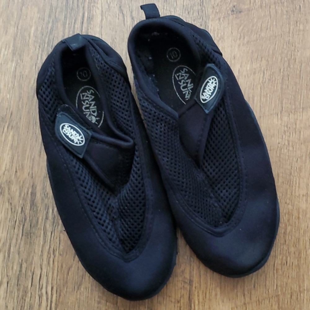 Sand N‎ Sun Kids Black Mesh Water Shoes Size 10 Toddler